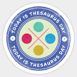 Today is Thesaurus Day Sticker